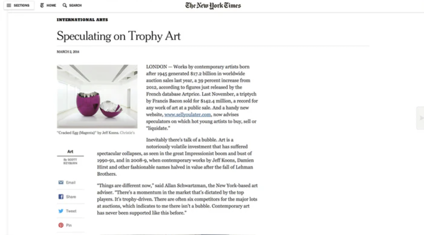 Speculating on Trophy Art